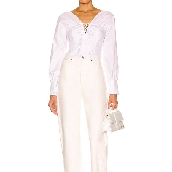 NWT NICHOLAS Tatum Long Sleeve Corset Top SZ 8 - Picture 4 of 13